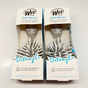 Wet Brush Baby Detangle Brush - Gray/White